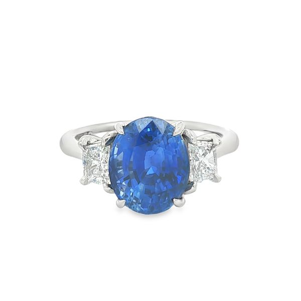 Platinum Sapphire and Diamond Ring Jaymark Jewelers Cold Spring, NY