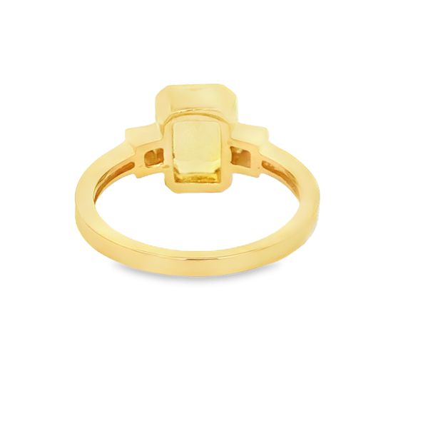 14K Yellow Gold Yellow Sapphire and Diamond Ring Image 3 Jaymark Jewelers Cold Spring, NY