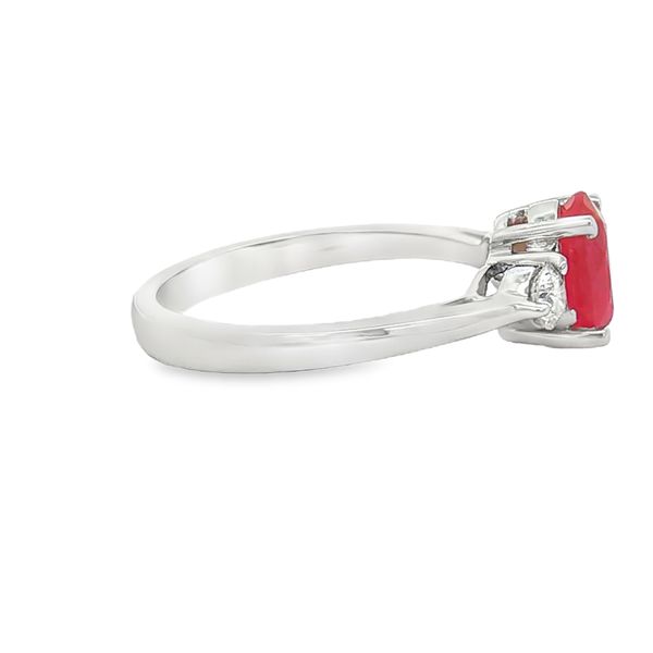 14K White Gold Ruby and Diamond Ring Image 3 Jaymark Jewelers Cold Spring, NY