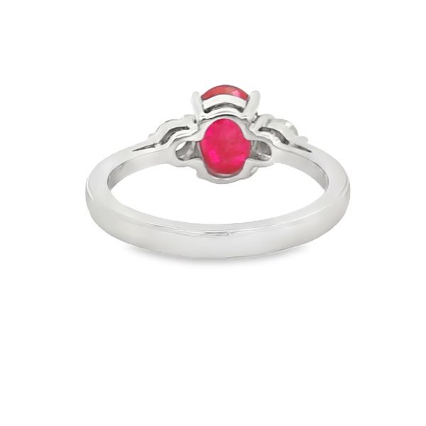 14K White Gold Ruby and Diamond Ring Image 4 Jaymark Jewelers Cold Spring, NY