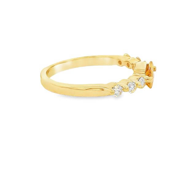 14K Yellow Gold Yellow Sapphire and Diamond Ring Image 3 Jaymark Jewelers Cold Spring, NY