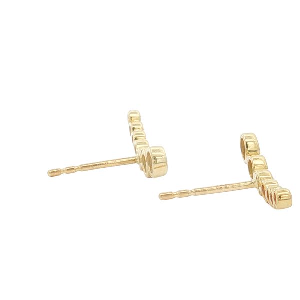 14K Yellow Gold Multi Color Sapphire Earrings Image 2 Jaymark Jewelers Cold Spring, NY