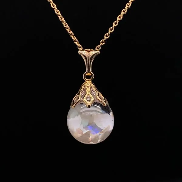 14K Yellow Gold Floating Opal Pendant Jaymark Jewelers Cold Spring, NY