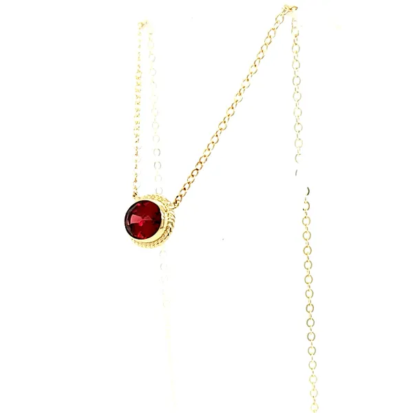 14K Yellow Gold Oval Amethyst Bezel Pendant Image 2 Jaymark Jewelers Cold Spring, NY