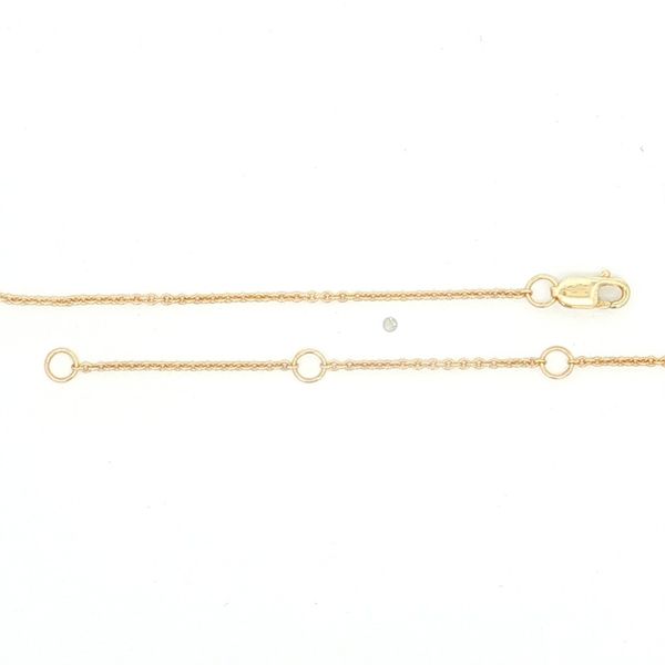 14K Yellow Gold Diamond and Multi Color Sapphire Station Necklace Image 4 Jaymark Jewelers Cold Spring, NY