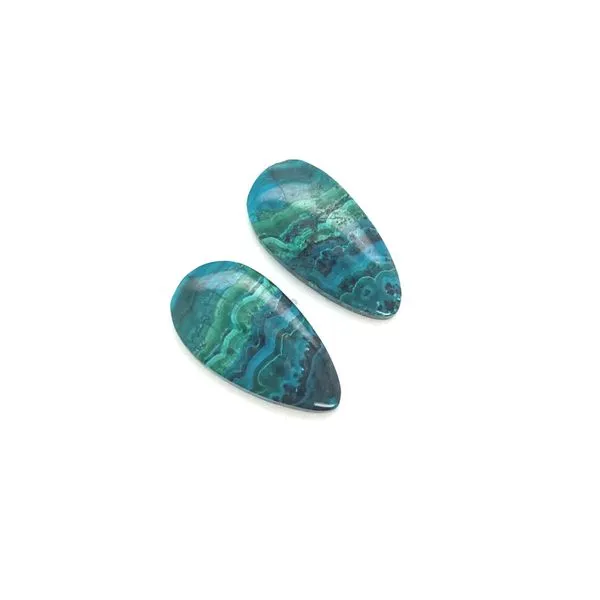 Pair of Pear Shaped Azurmalachite Jaymark Jewelers Cold Spring, NY