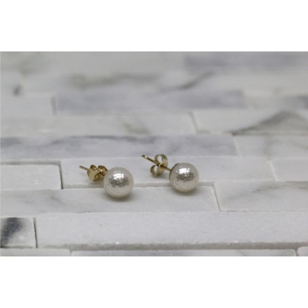 14K Yellow Gold South Sea Faceted Pearl Studs Jaymark Jewelers Cold Spring, NY
