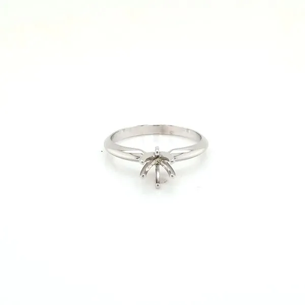 14K White Gold Six Prong Solitaire Mounting Jaymark Jewelers Cold Spring, NY