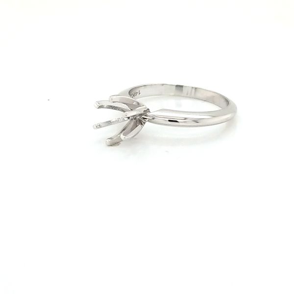 14K White Gold Six prong Solitaire Mounting Image 2 Jaymark Jewelers Cold Spring, NY