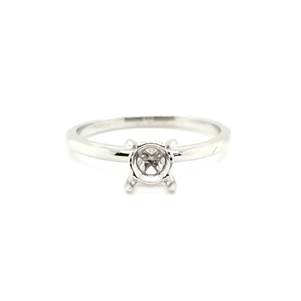 14K White Gold Solitaire Mounting Jaymark Jewelers Cold Spring, NY