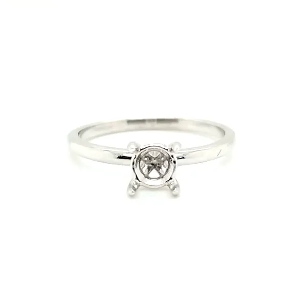 14K White Gold Solitaire Mounting Jaymark Jewelers Cold Spring, NY