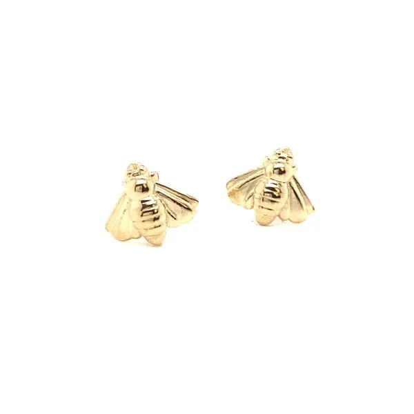 14K Yellow Gold Bumble Bee Stud Earrings Jaymark Jewelers Cold Spring, NY