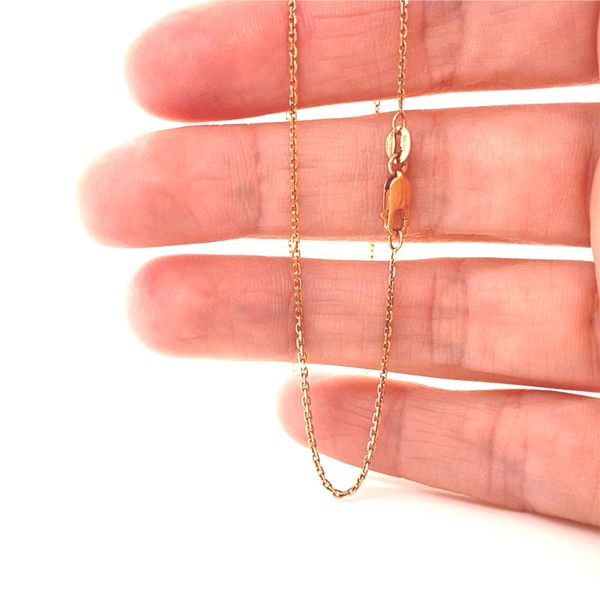 14K Rose Gold 1.1mm Cable Chain, 16
