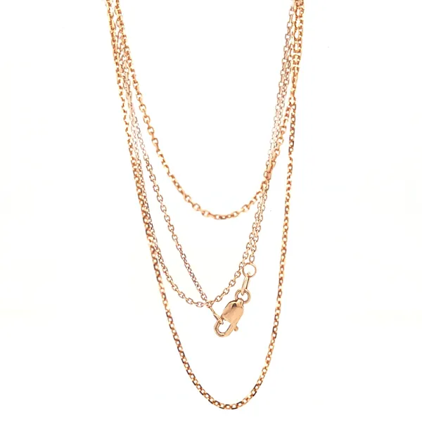 14K Rose Gold 1.1mm Cable Chain, 18