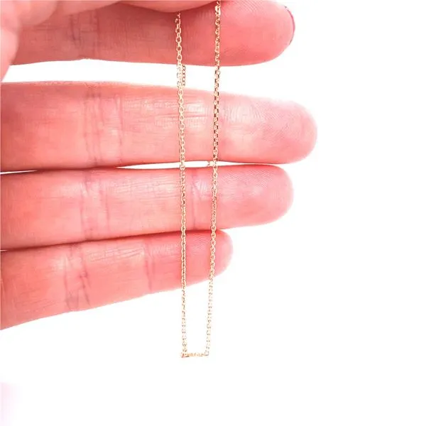 14K Rose Gold 1.05mm Cable Chain, 16
