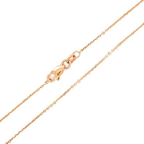 14K Rose Gold 1.05mm Cable Chain, 16