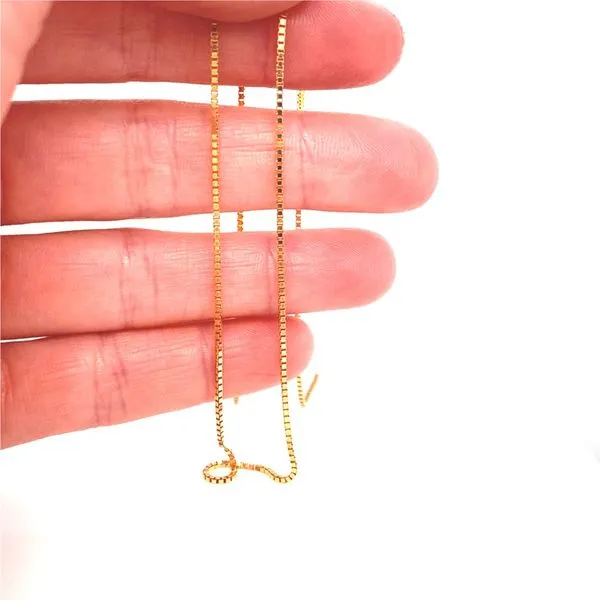 14K Yellow Gold 1mm Box Chain, 18