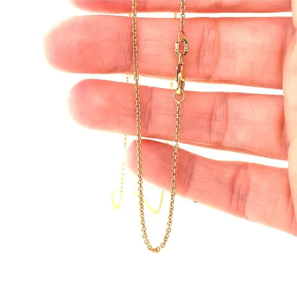 14K Yellow Gold 1.4mm Cable Chain, 16