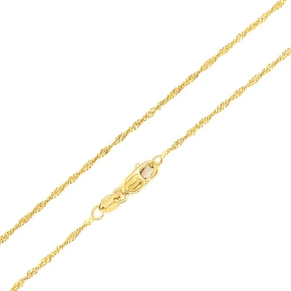 14K Yellow Gold 1.3mm Singapore Chain, 18