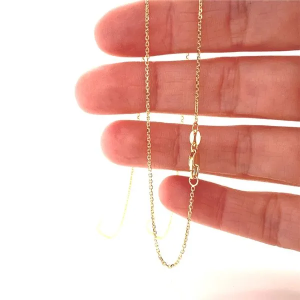 14K Yellow Gold 1.1mm Cable Chain, 18