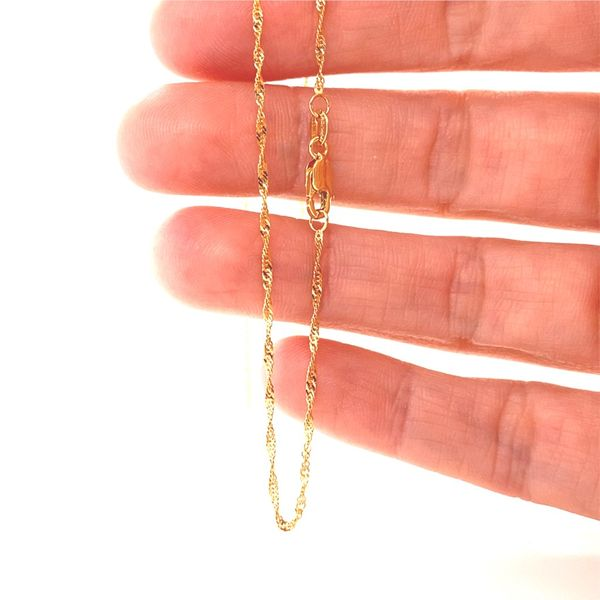 14K Yellow Gold 1.3mm Singapore Chain, 24