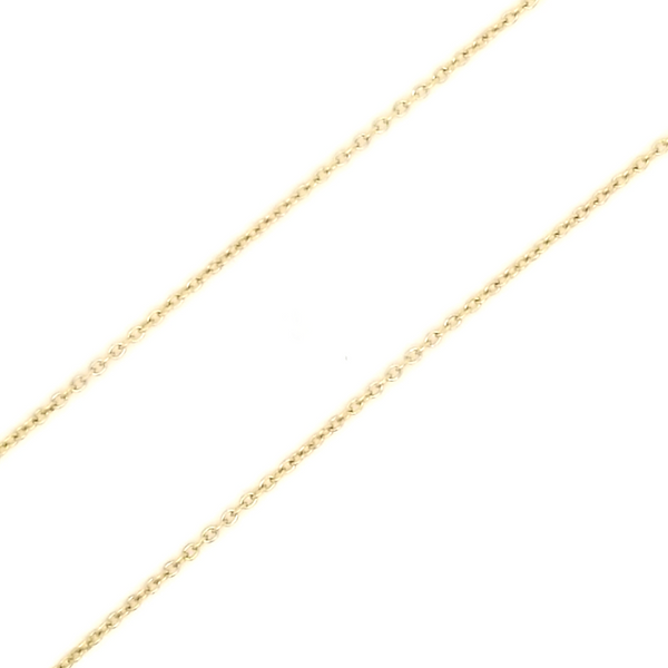 14K Yellow Gold .08mm Cable Chain, 17.5