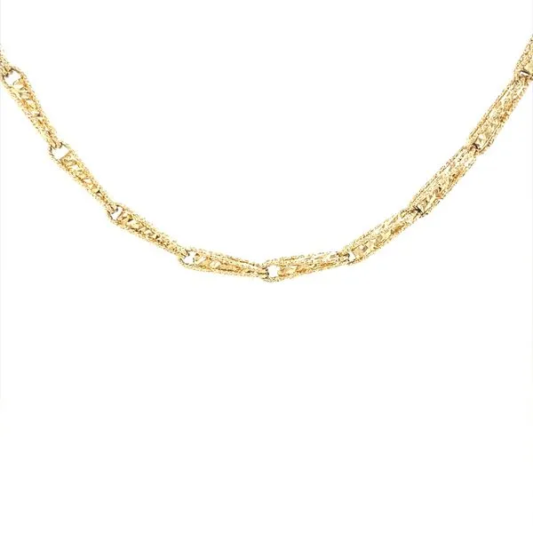 14K Yellow Gold Sparkly Fancy Necklace Jaymark Jewelers Cold Spring, NY