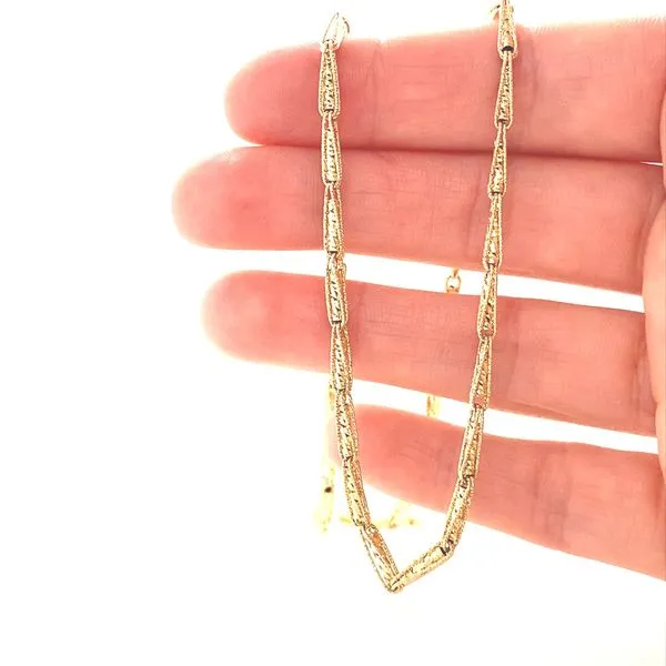 14K Yellow Gold Sparkly Fancy Necklace Image 2 Jaymark Jewelers Cold Spring, NY