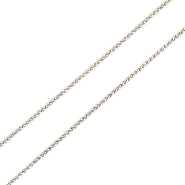 14K White Gold 1.2mm Wheat Chain, 18