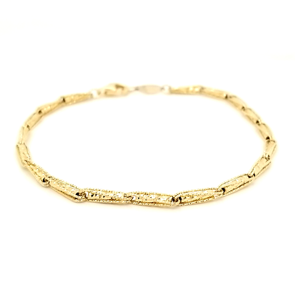 14k Yellow Gold Sparkly Fancy Bracelet Jaymark Jewelers Cold Spring, NY