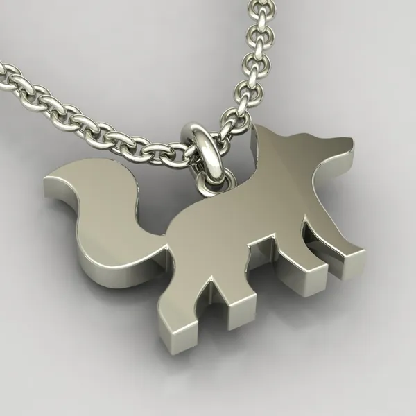 14K White Gold Fox Necklace Jaymark Jewelers Cold Spring, NY
