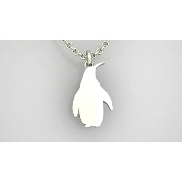 14K White Gold Penguin Necklace Jaymark Jewelers Cold Spring, NY