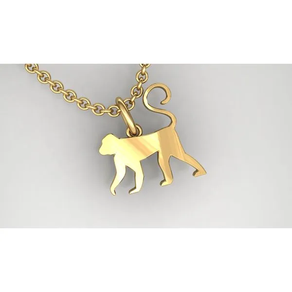 Gold monkey necklace online