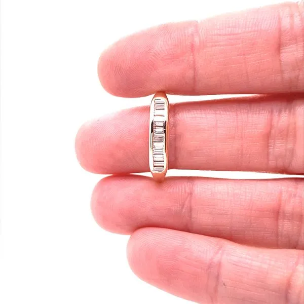 14K Yellow Gold Diamond Baguette Band Image 3 Jaymark Jewelers Cold Spring, NY