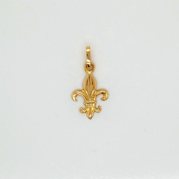 Gold Fleur D'Lis Pendant Jaymark Jewelers Cold Spring, NY