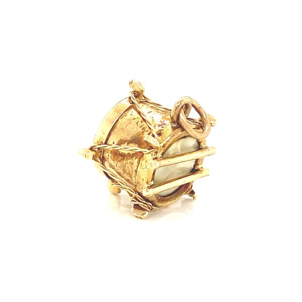14K Yellow Gold Drum Charm/Pendant Image 2 Jaymark Jewelers Cold Spring, NY