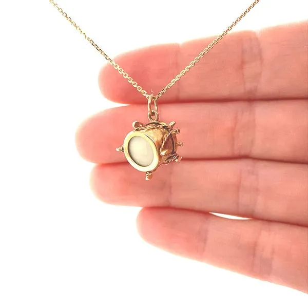 14K Yellow Gold Drum Charm/Pendant Image 4 Jaymark Jewelers Cold Spring, NY