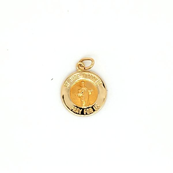 Gold St. Jude Medal Pendant Jaymark Jewelers Cold Spring, NY