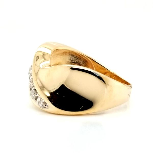 14K Yellow Gold Diamond Wave Ring Image 3 Jaymark Jewelers Cold Spring, NY