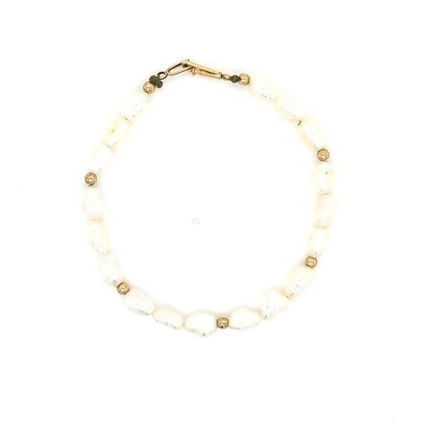 14K Yellow Gold Fresh Water Pearl Bracelet Jaymark Jewelers Cold Spring, NY