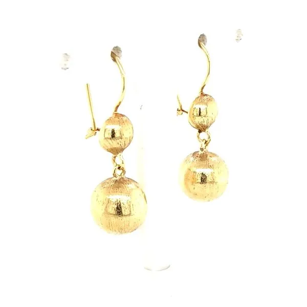14K Yellow Gold Dangle Ball Earrings Jaymark Jewelers Cold Spring, NY