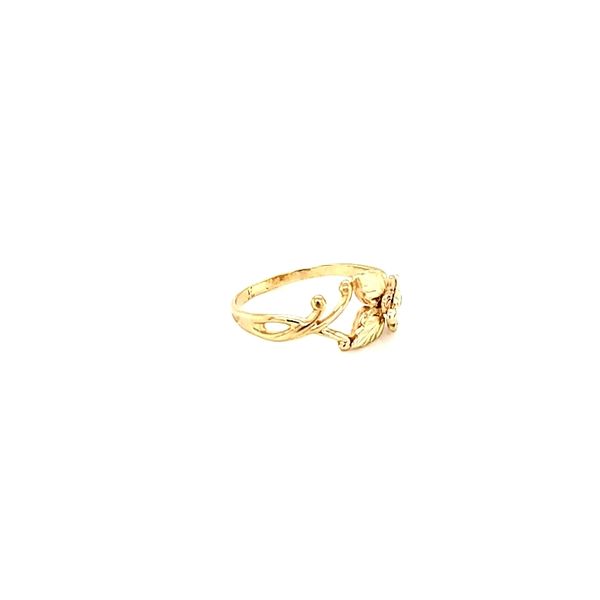 14k rose and yellow gold leaf ring Image 2 Jaymark Jewelers Cold Spring, NY
