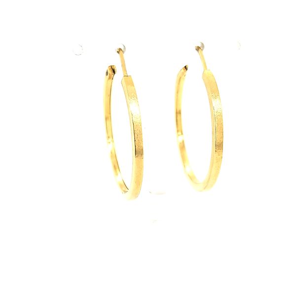 18k yellow gold round hoops Jaymark Jewelers Cold Spring, NY