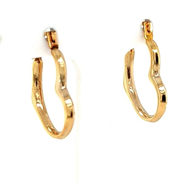 10k yellow gold heart hoops Jaymark Jewelers Cold Spring, NY