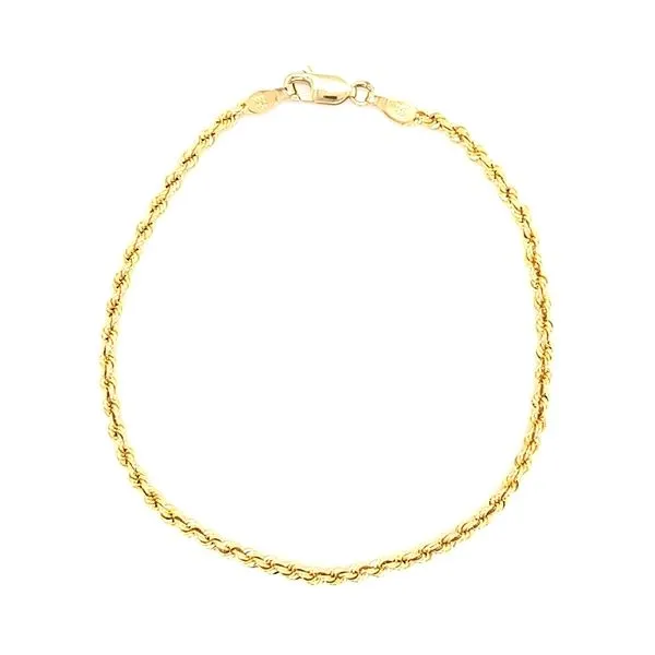 14k yellow gold solid rope bracelet Image 2 Jaymark Jewelers Cold Spring, NY