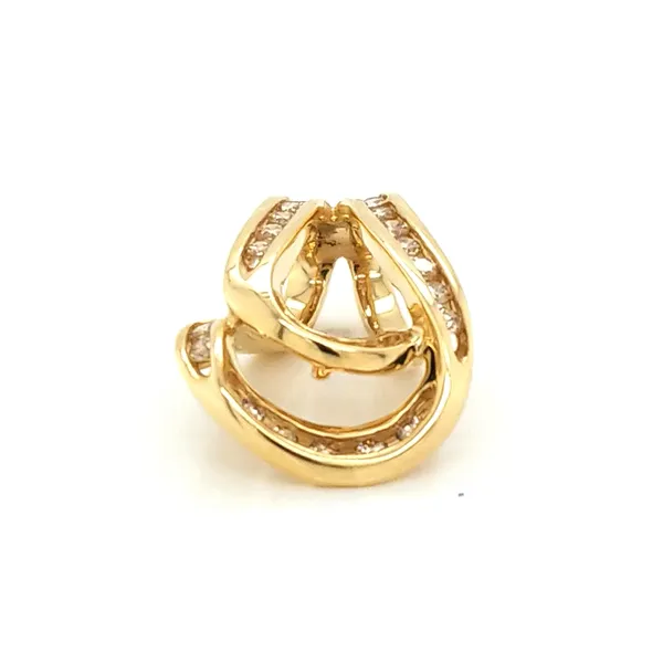 14K Two-Tone Diamond Slide Pendant Image 2 Jaymark Jewelers Cold Spring, NY