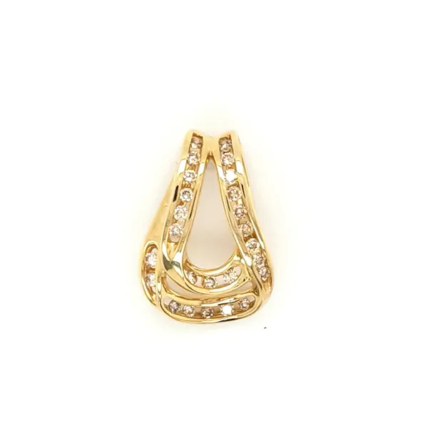 14K Two-Tone Diamond Slide Pendant Jaymark Jewelers Cold Spring, NY