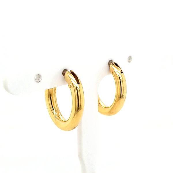 18k Yellow Gold Oval Hoops Image 2 Jaymark Jewelers Cold Spring, NY