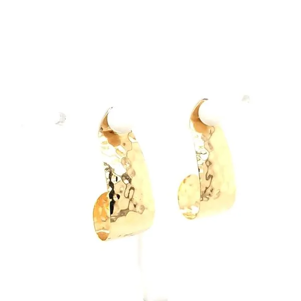 14K Yellow Gold J-Hoop Earring Jackets Image 2 Jaymark Jewelers Cold Spring, NY