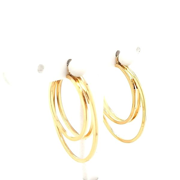 14K Yellow Gold Double Hoop Earring Jackets Jaymark Jewelers Cold Spring, NY